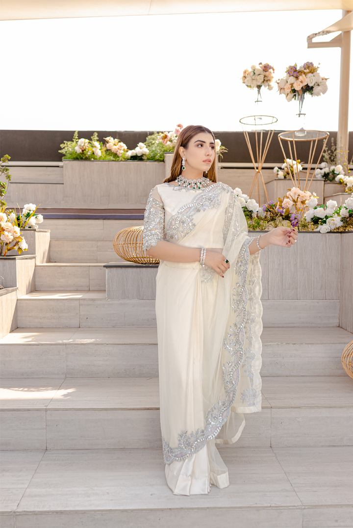 saree collection-white outfit-Ayesha and Usman