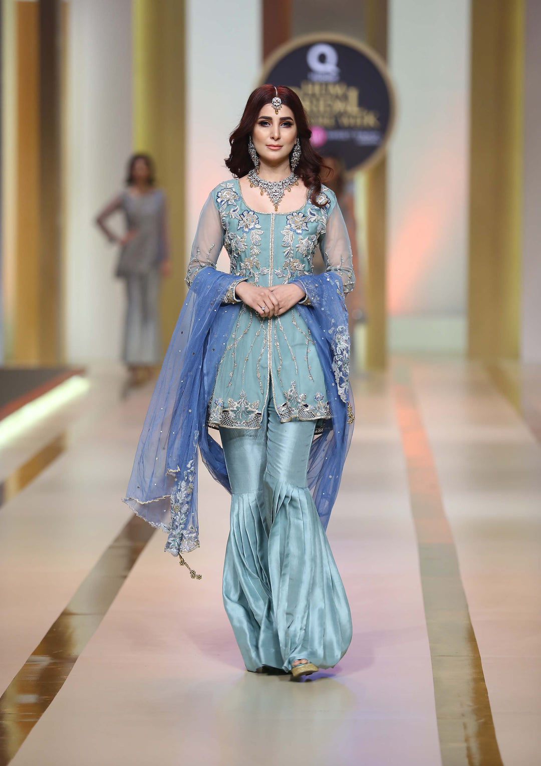 Blue outfit-[bridal and formal wedding] - Ayesha And Usman