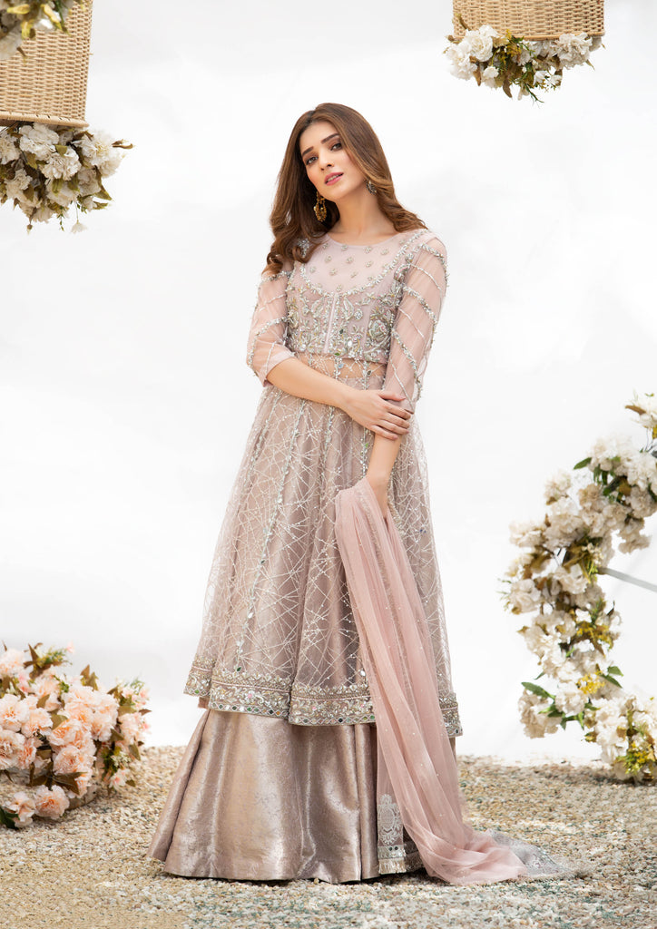 Lavender Formal dress for pakistani wedding fashion designers Ayesha And Usman