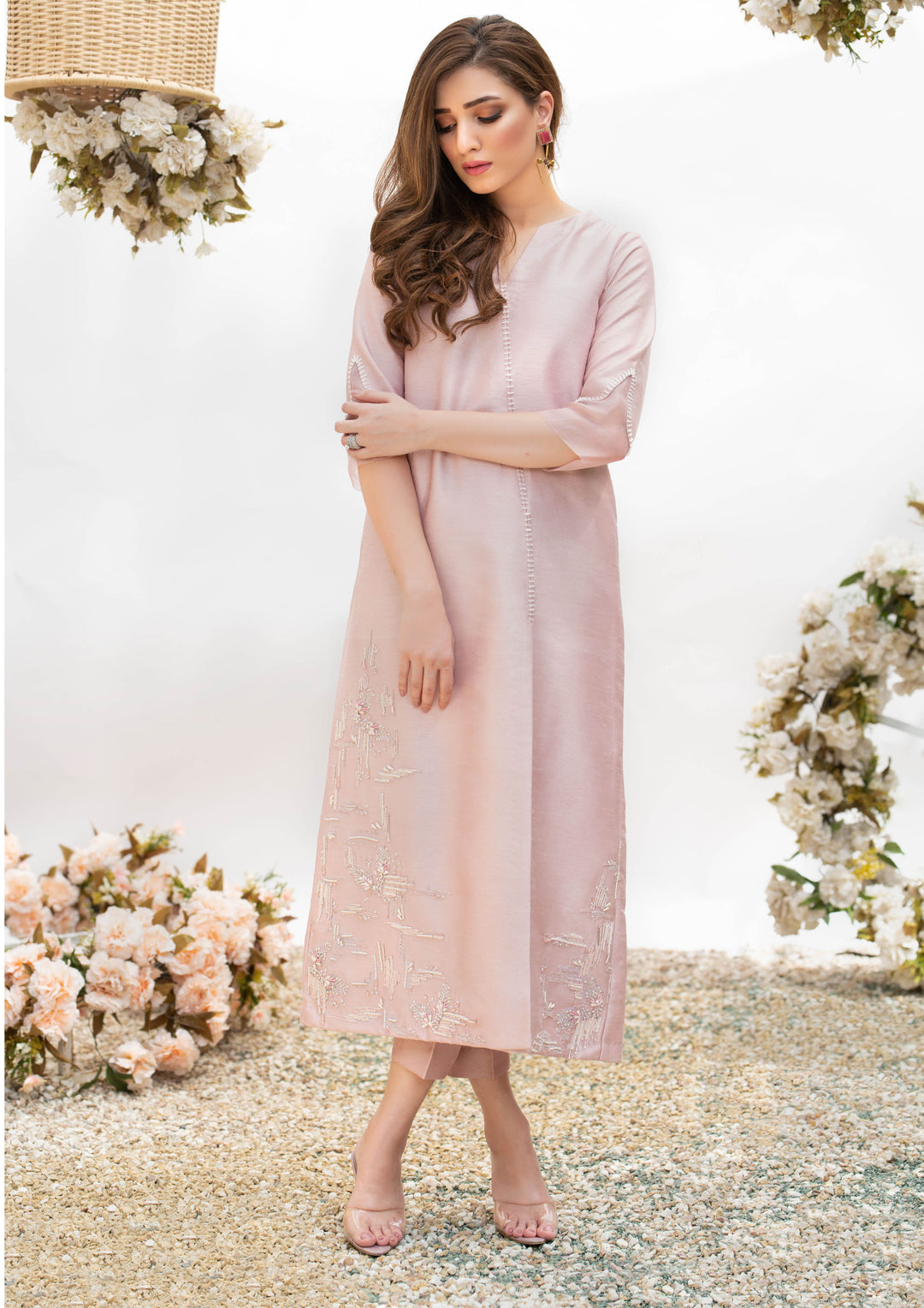 pink pakistani shirt-spring 2020- bridal wear